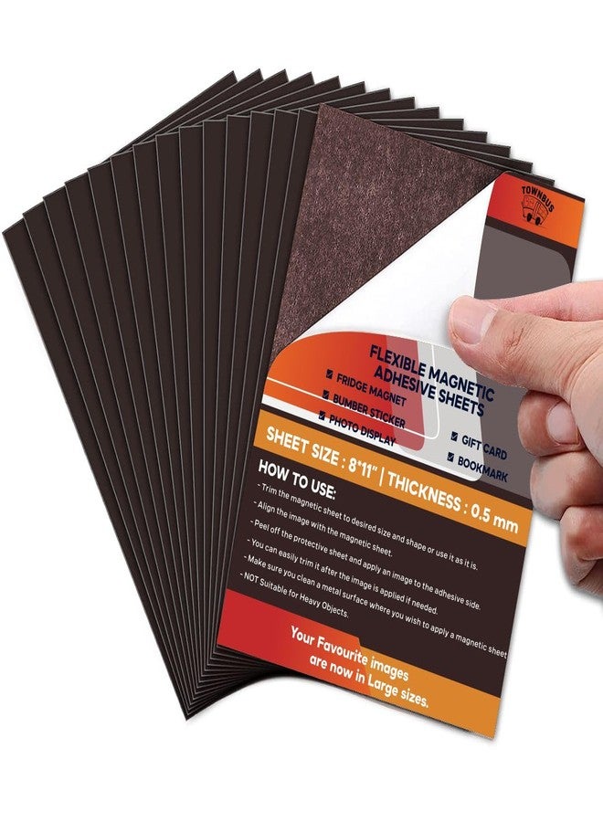 TOWNBUS - A4 | Pack of 3 | 0.5mm Self Adhesive Magnetic Sheet | Just Peel Paste and Place to Make Your Craft, Photos a Magnet | DIY Crafts | Kid-Friendly - Image 1